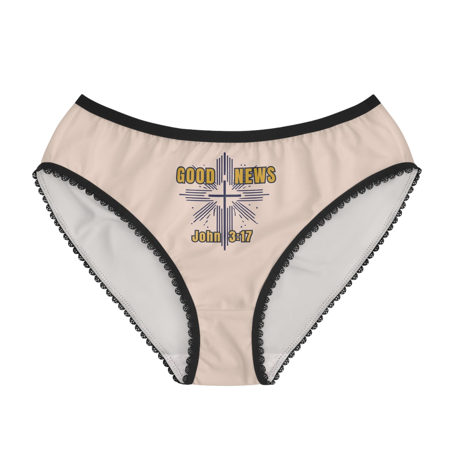 "Good News - John 3:17", Women's Briefs (Pink Champagne)