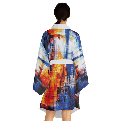 "Life's Forge - A Self Portrait", Long Sleeve Kimono Robe