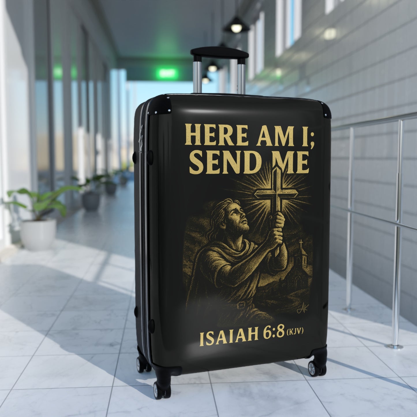 "Isaiah 6:8 (KJV)", Suitcases (Void Black)