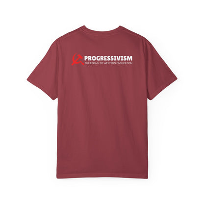 "Progressivism - Enemy of Western Civilization", Unisex T-shirt (Dark Colors)