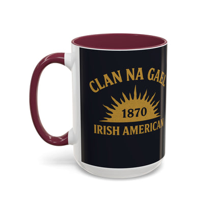 "Clan na Gael - Irish American", Colorful Mugs (11oz, 15oz) (Black Denim)