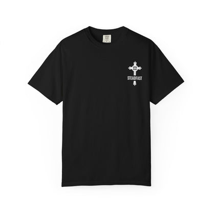 "Steadfast Cross in White", Unisex T-shirt