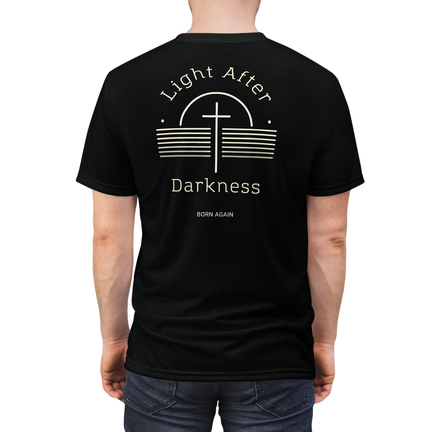 "Light After Darkness - Born Again", Unisex Black T-shirt