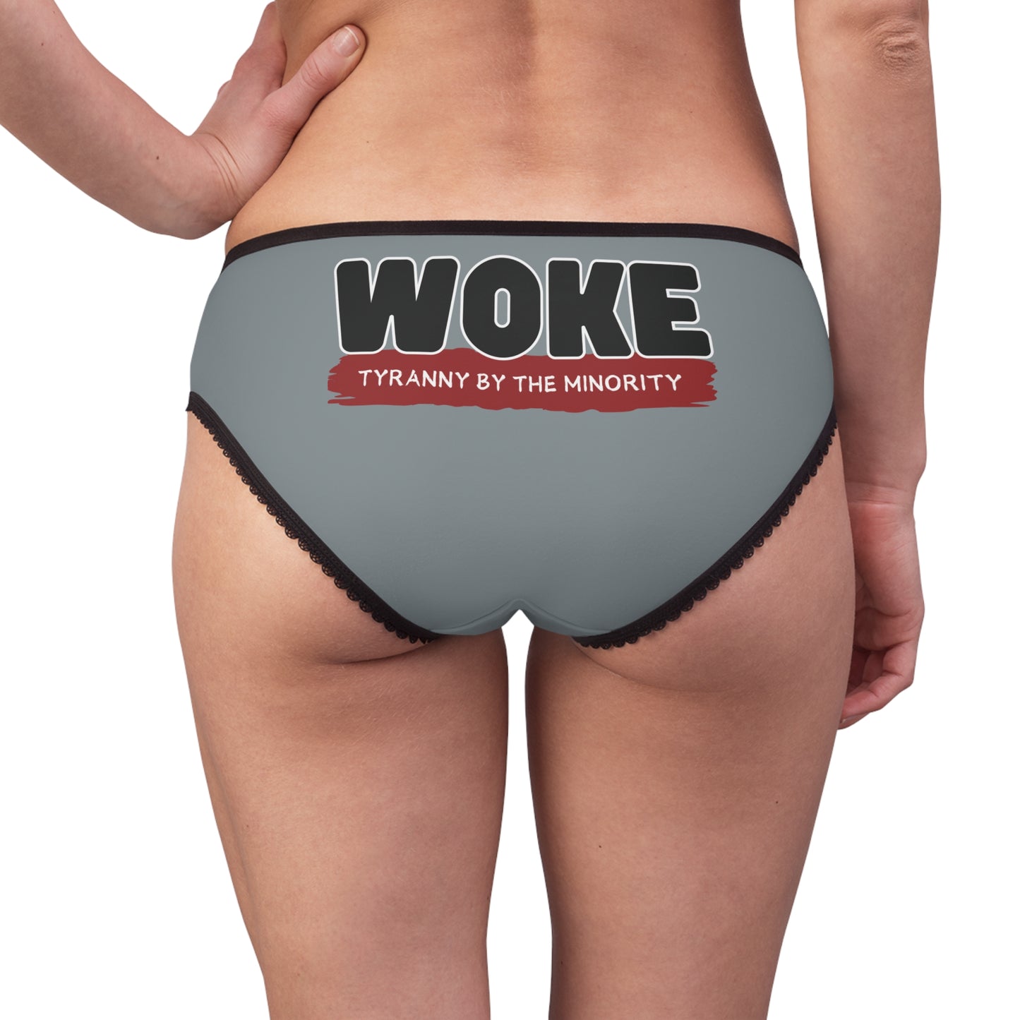 "Woke - Tyranny by the Minority", Women's Briefs (Pewter)