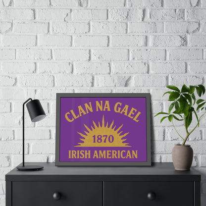 "Clan na Gael - Irish American", Framed Paper Poster (Vesper Violet)