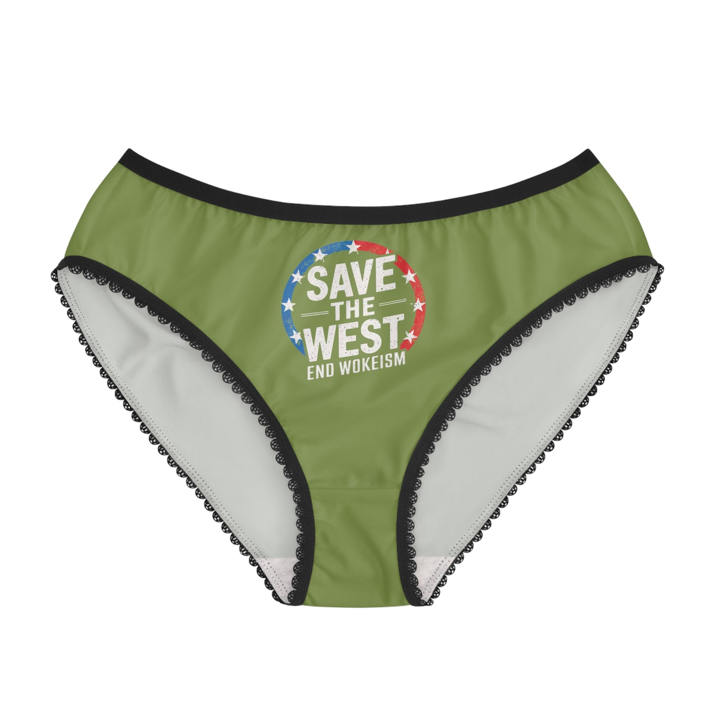 "Save the West - End Wokeism", Women's Briefs (Zombie Green)