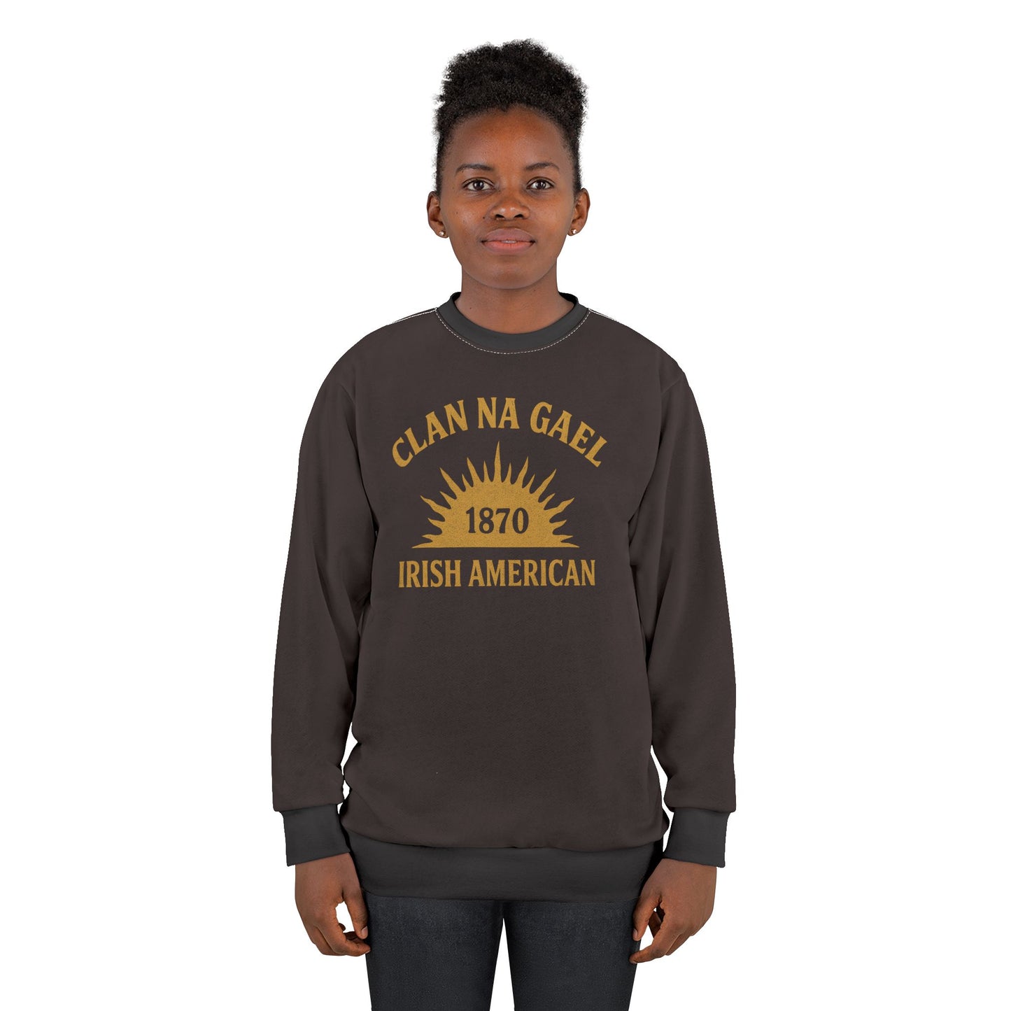 "Clan na Gael - Irish American", Unisex Sweatshirt (Seal Brown)