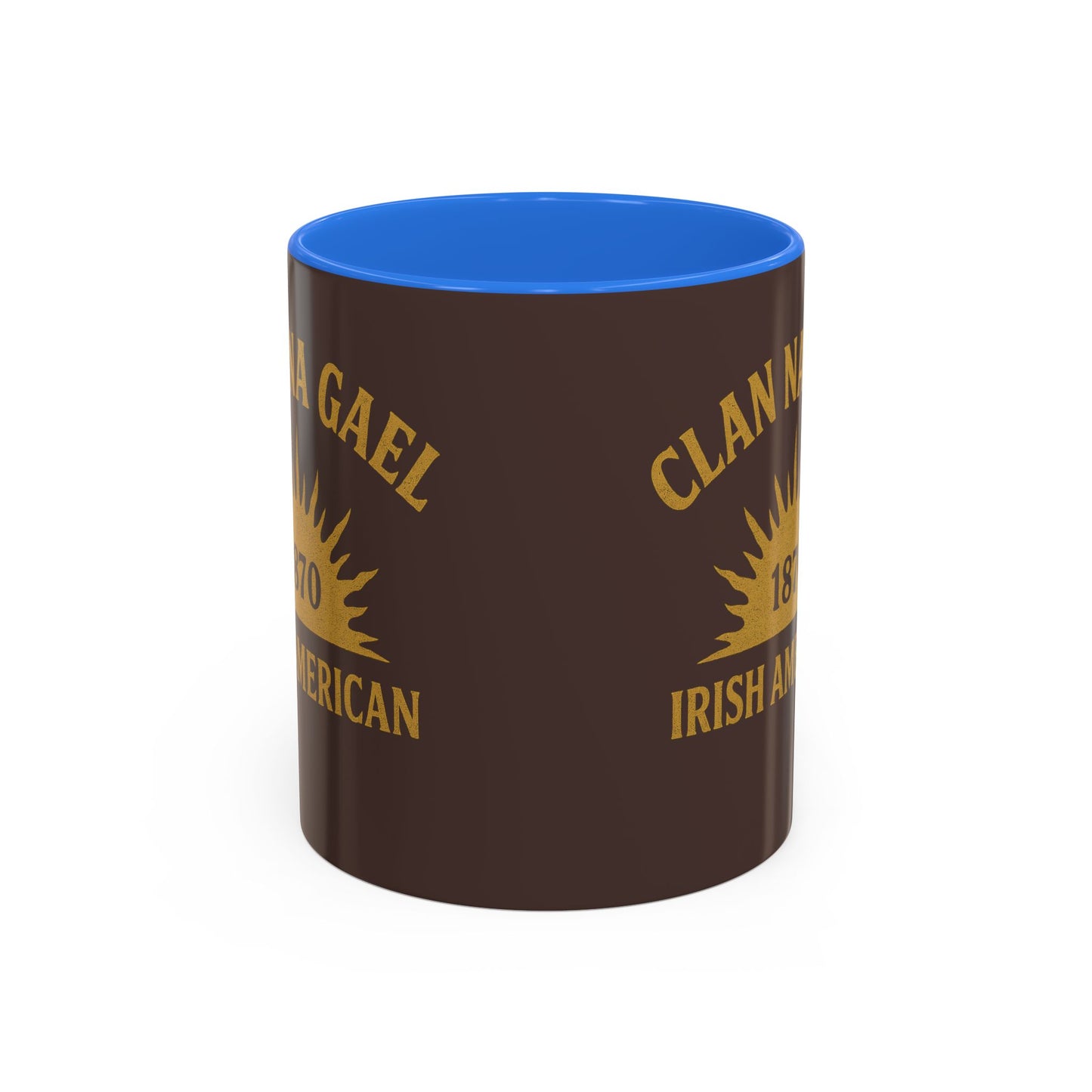 "Clan na Gael - Irish American", Colorful Mugs (11oz, 15oz) (Wild Boar Brown)