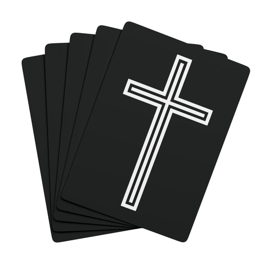 "A Simple Cross", Chrsitian Playing Cards (Void Black)