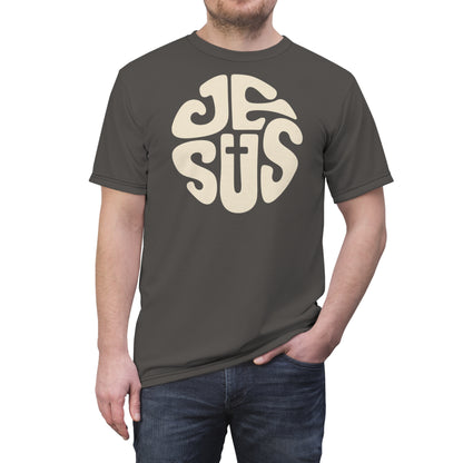 "Retro Jesus", Unisex T-shirt (German Grey)