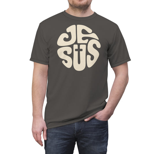 "Retro Jesus", Unisex T-shirt (German Grey)