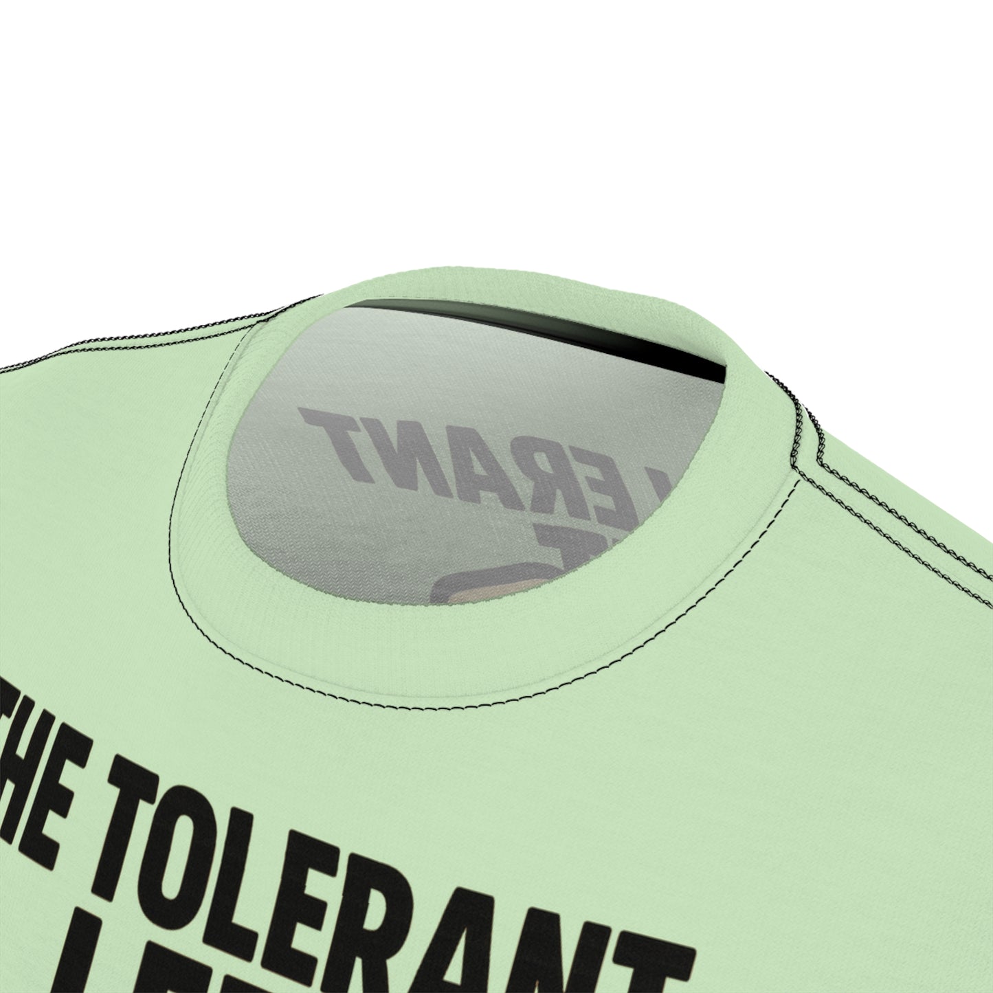 "The Tolerant Left", Unisex T-shirt (Soft Lime Green)