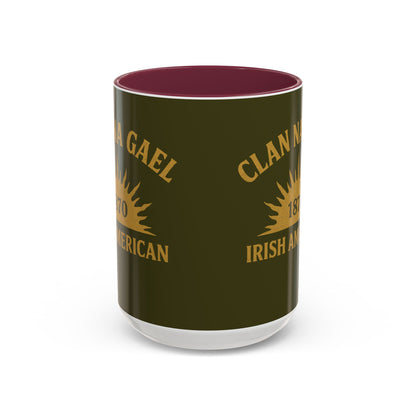 "Clan na Gael - Irish American", Colorful Mugs (11oz, 15oz) (Fianna Green)