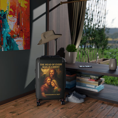 "1 Corinthians 11:3 (KJV), Suitcases (Void Black)