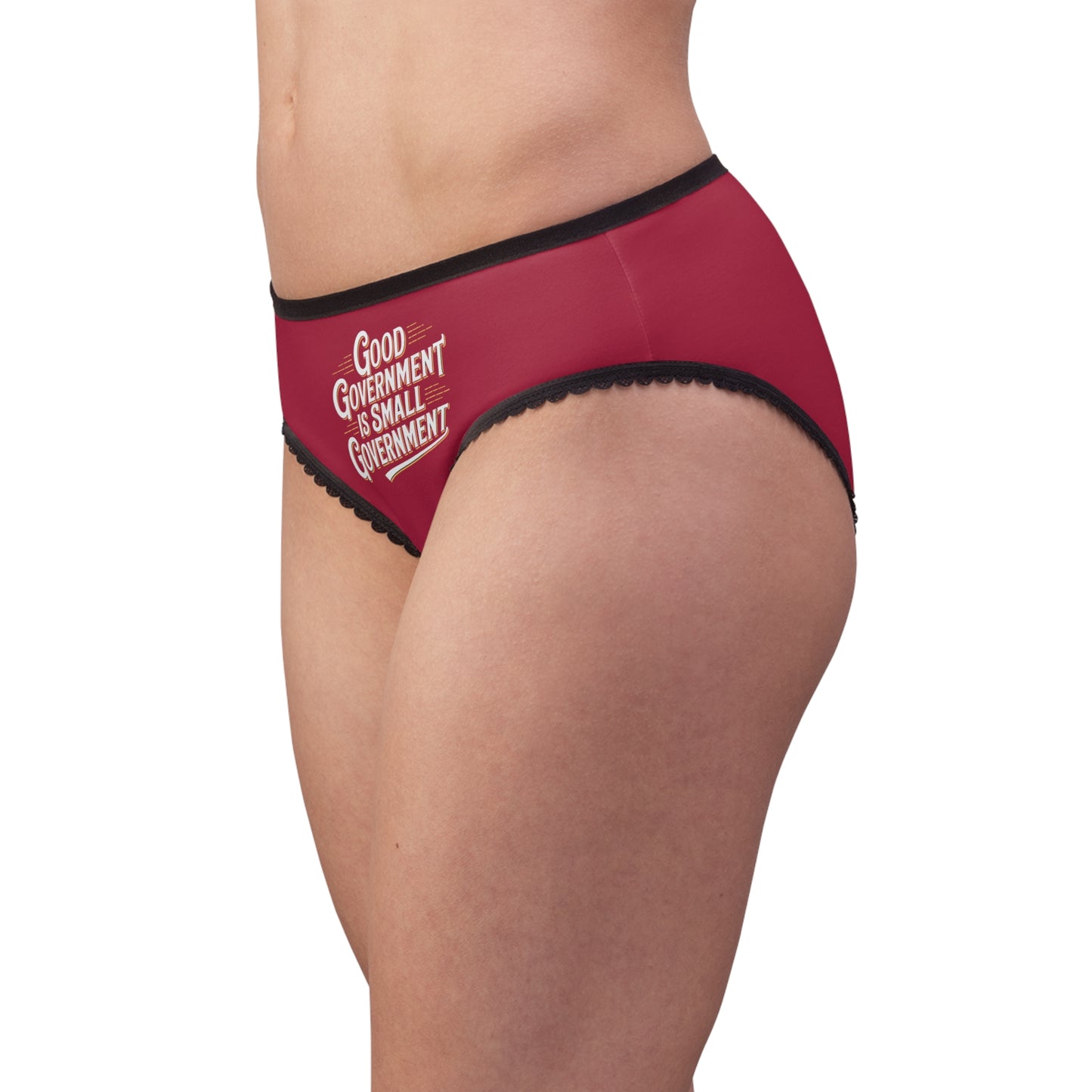 "Good Government is Small Government", Women's Briefs (Old Glory Red)