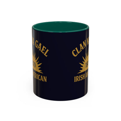"Clan na Gael - Irish American", Colorful Mugs (11oz, 15oz) (Black Rock Blue)