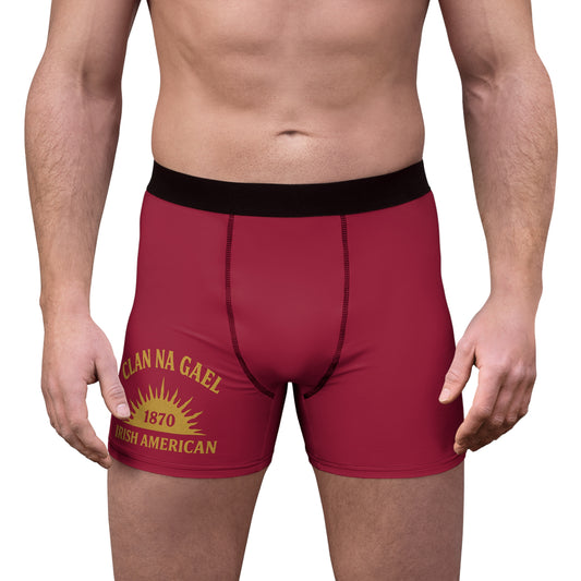 "Clan na Gael - Irish American", Men's Boxer Briefs (Fénechas Red)