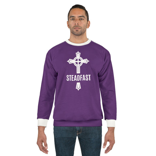 "Steadfast Cross", Unisex Sweatshirt (Daintree Dusk Purple)