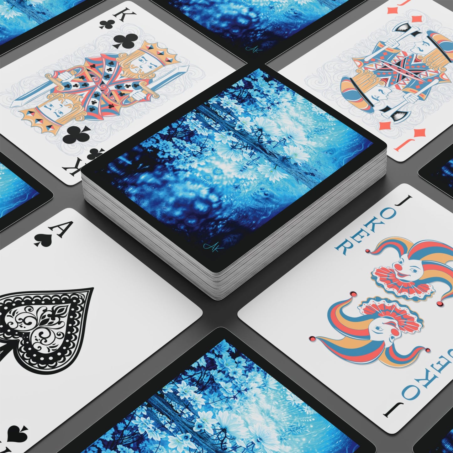 "Divine Reflection", Christian Fine Art Playing Cards (Void Black)