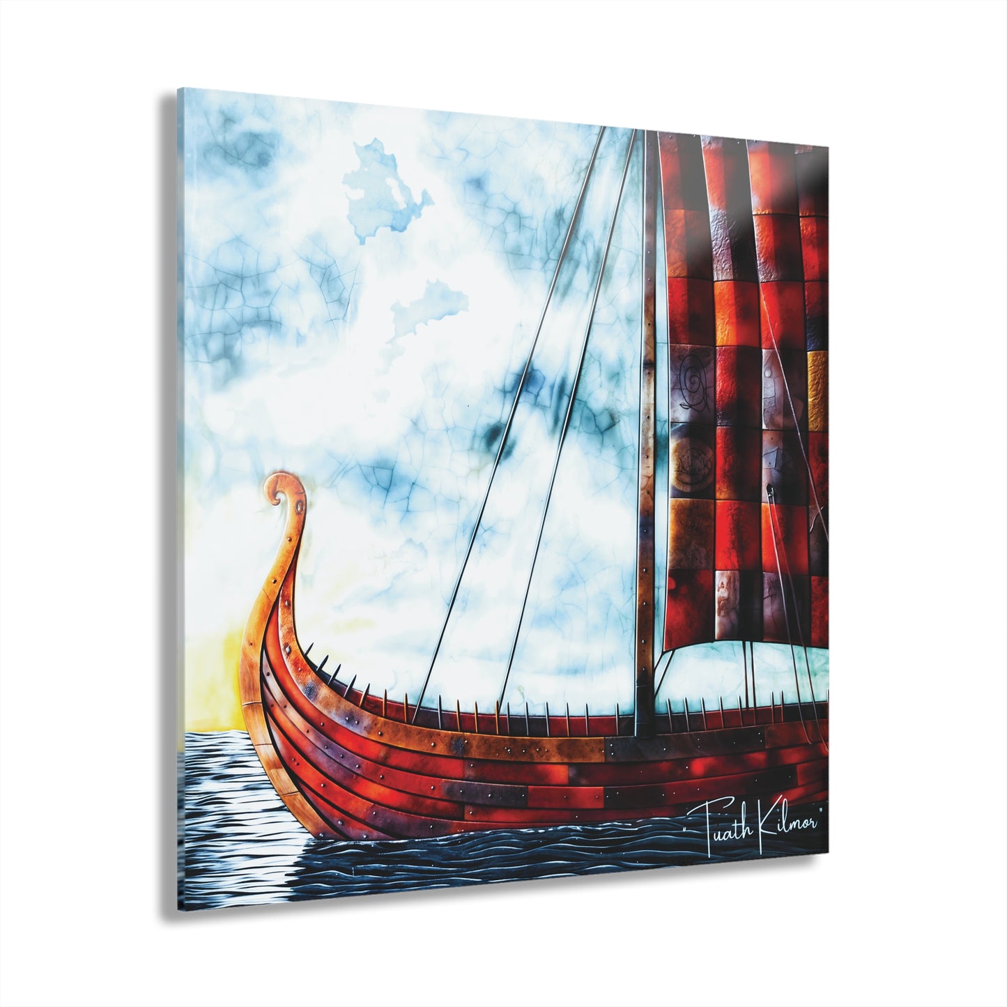 "Patched Over", Fine Art Acrylic Wall Print (French Cleat Hanging)