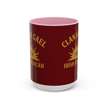 "Clan na Gael - Irish American", Colorful Mugs (11oz, 15oz) (Palladius Red)