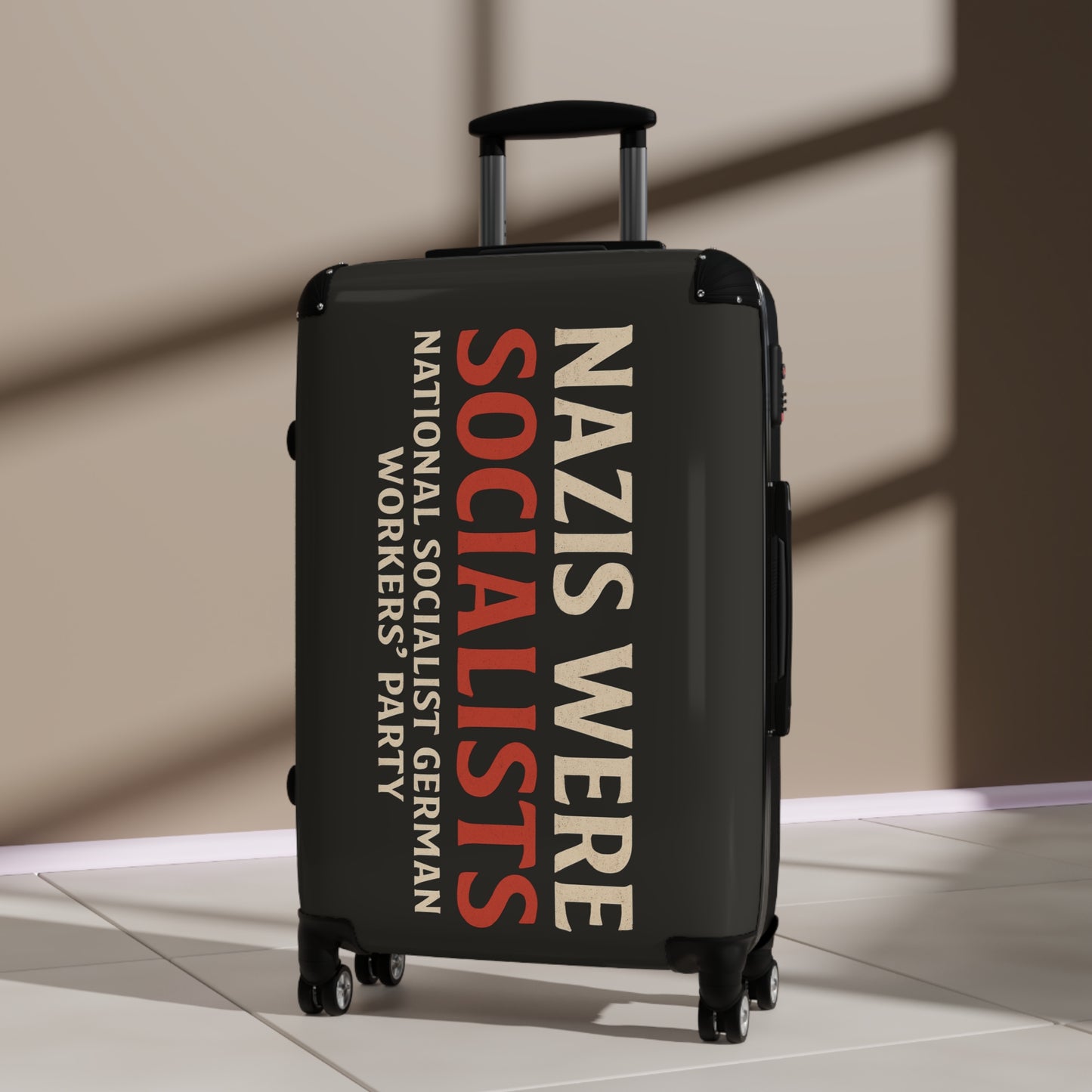 "Nazis were Socialists", Suitcase (Pitch Grey)