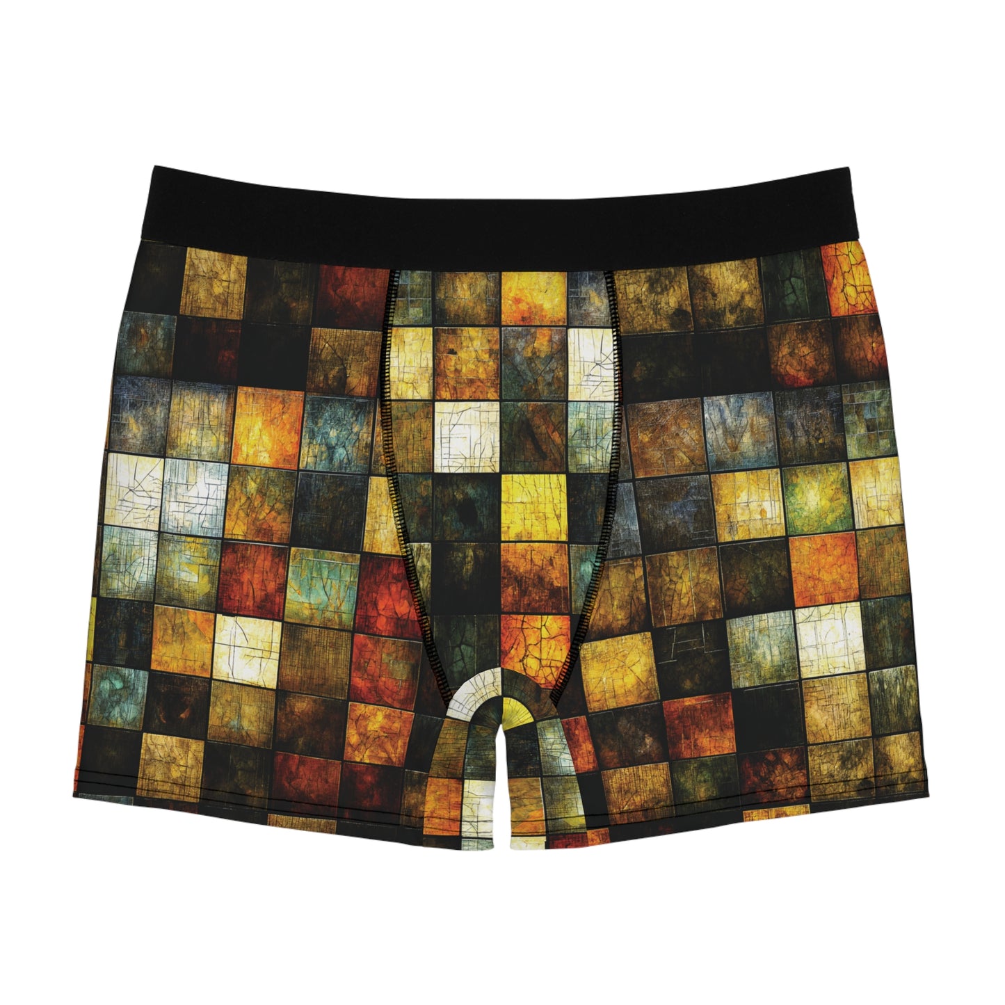"Wood Block Pattern" #01, Men's Boxer Briefs