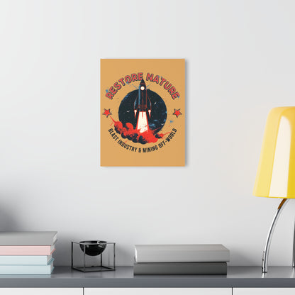 "Restore Nature", Acrylic Wall Prints (French Cleat Hanging) (Earth Brown)