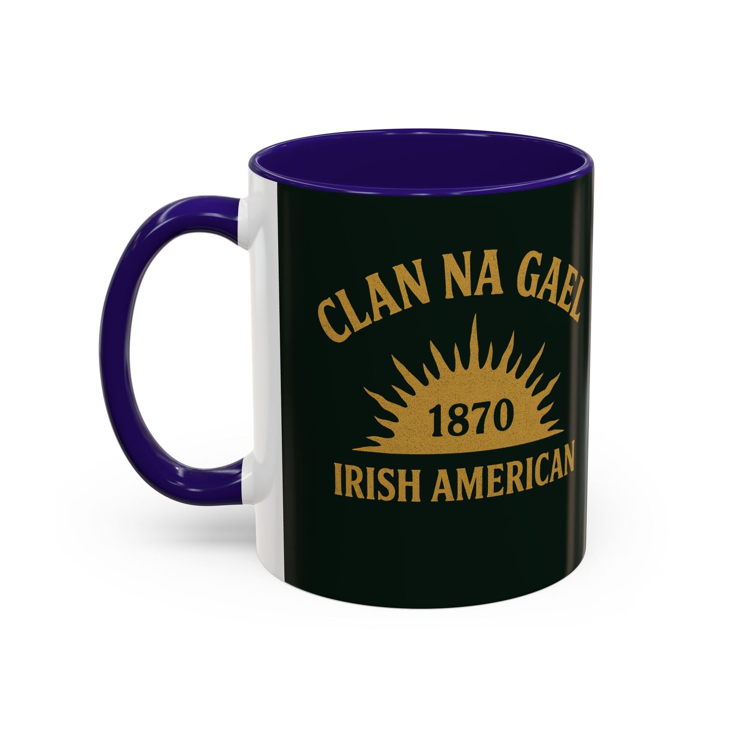 "Clan na Gael - Irish American", Colorful Mugs (11oz, 15oz) (Túath Green)
