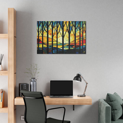 "Forest at Dawn", Stretched Classic Canvas Fine Art Print