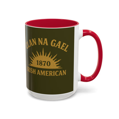 "Clan na Gael - Irish American", Colorful Mugs (11oz, 15oz) (Fianna Green)