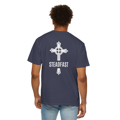"Steadfast Cross in White", Unisex T-shirt