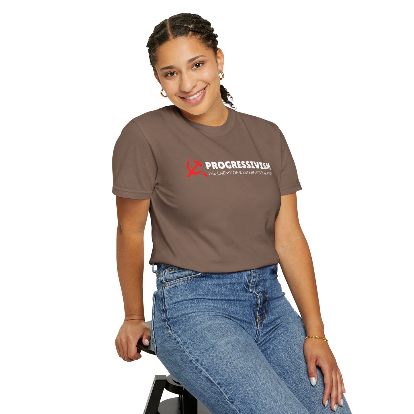 "Progressivism - Enemy of Western Civilization", Unisex T-shirt (Dark Colors)