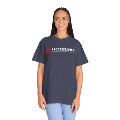 "Progressivism - Enemy of Western Civilization", Unisex T-shirt (Dark Colors)