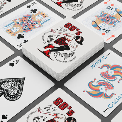"80's Generation Punk", Retro Playing Cards (Porcelain White)