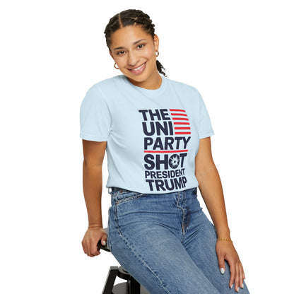 "The Uniparty Shot President Trump" #01, Unisex T-shirt