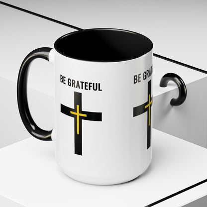 "Be Grateful", Accent Coffee Mug