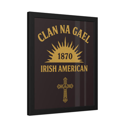 "Clan na Gael - Irish American", Framed Paper Poster (Seal Brown)
