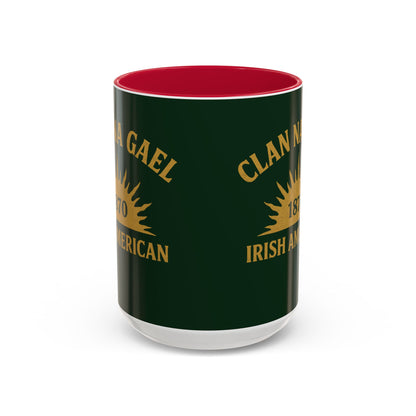 "Clan na Gael - Irish American", Colorful Mugs (11oz, 15oz) (Fenian Green)