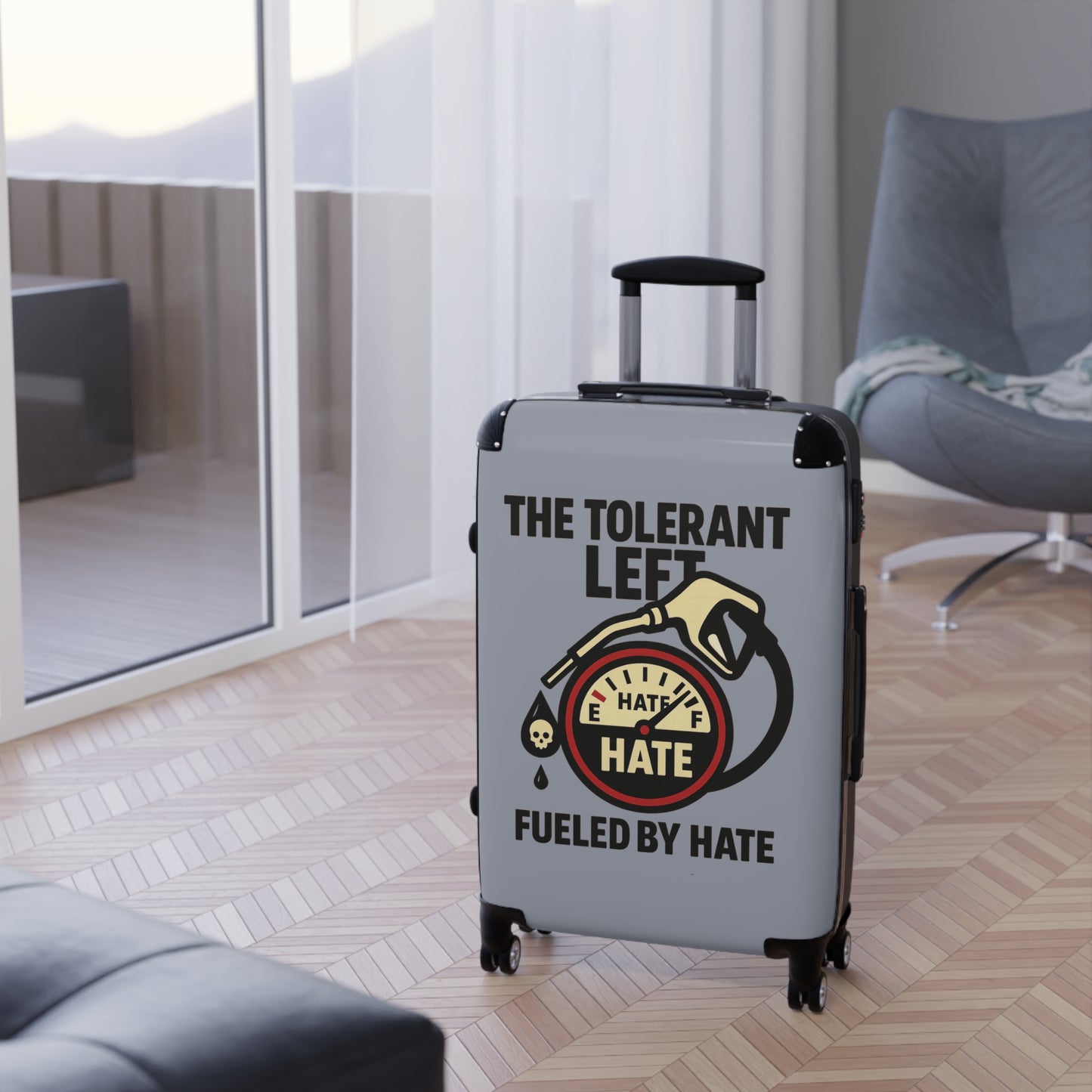 "The Tolerant Left", Suitcase (Concrete Grey)