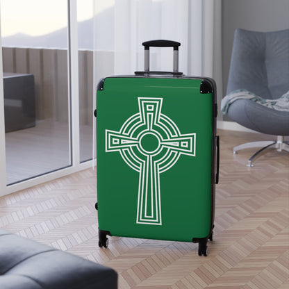 "A Simple High Cross", Suitcases (Dark Green)