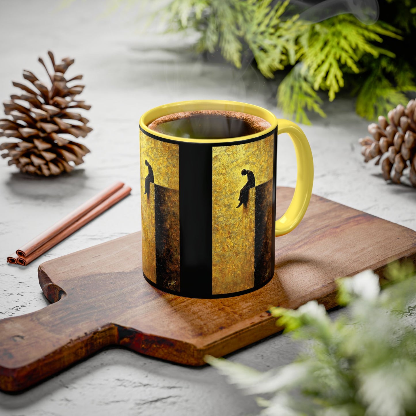 "In Darkest Hour He Is With Me", Colorful Mugs (11oz, 15oz)