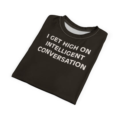 "Intelligent Conversation", Unisex T-shirt (Ancient Brown)