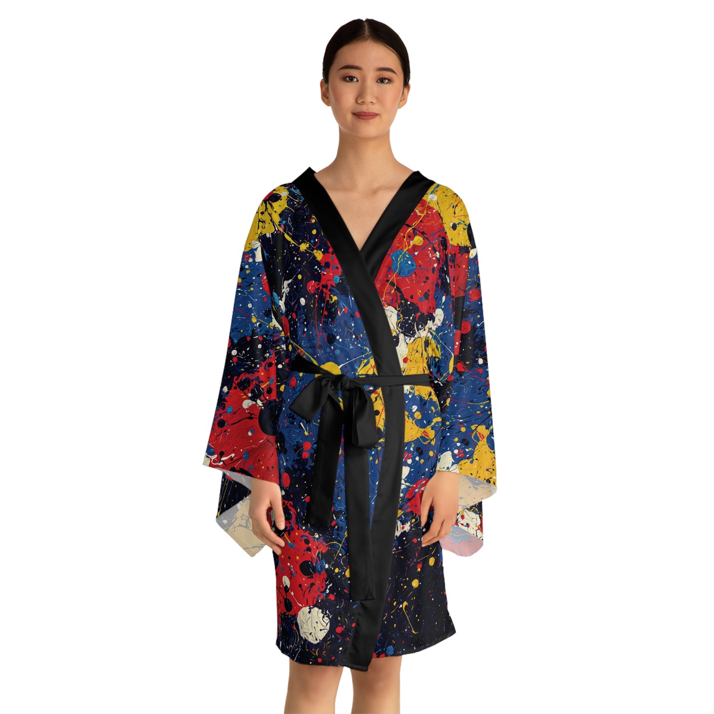 "Abstract 274", Long Sleeve Kimono Robe