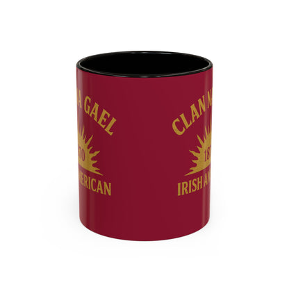 "Clan na Gael - Irish American", Colorful Mugs (11oz, 15oz) (Fénechas Red)