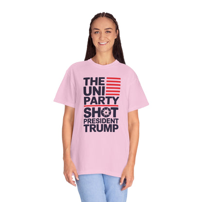"The Uniparty Shot President Trump" #01, Unisex T-shirt
