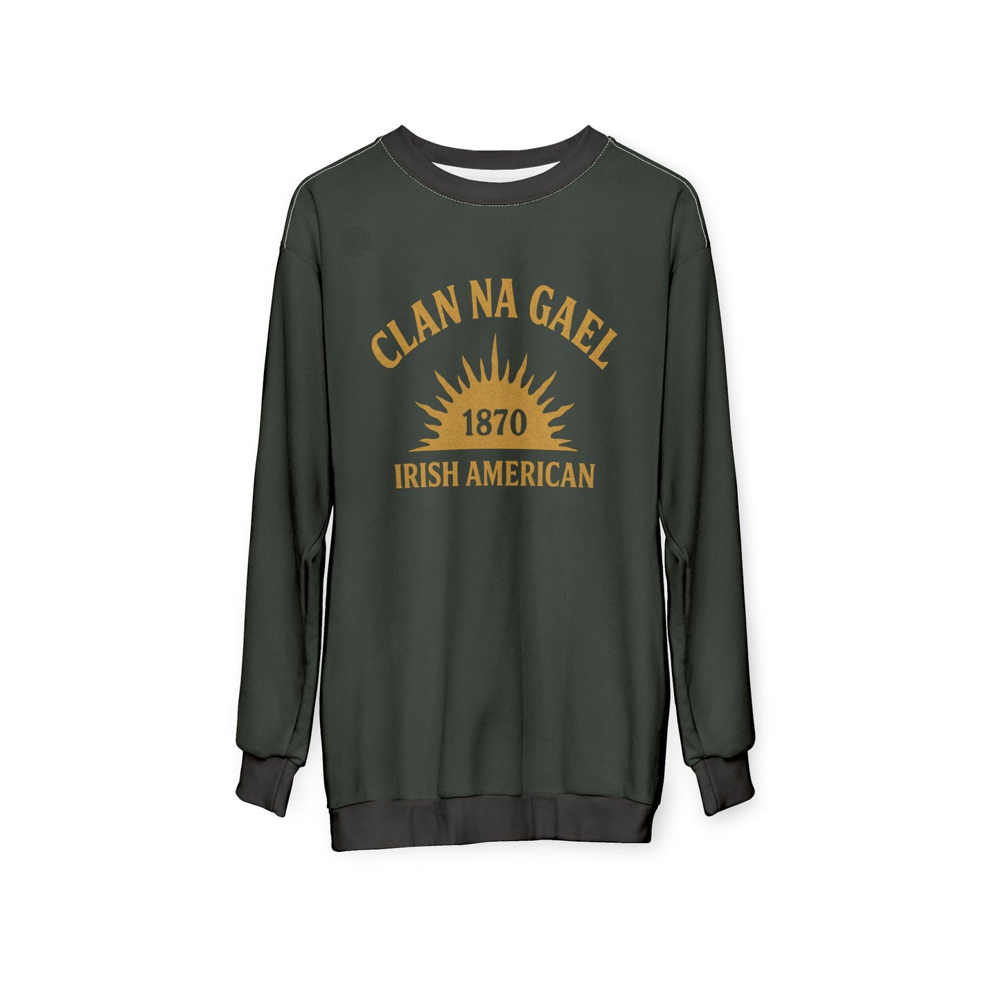 "Clan na Gael - Irish American", Unisex Sweatshirt (Túath Green)