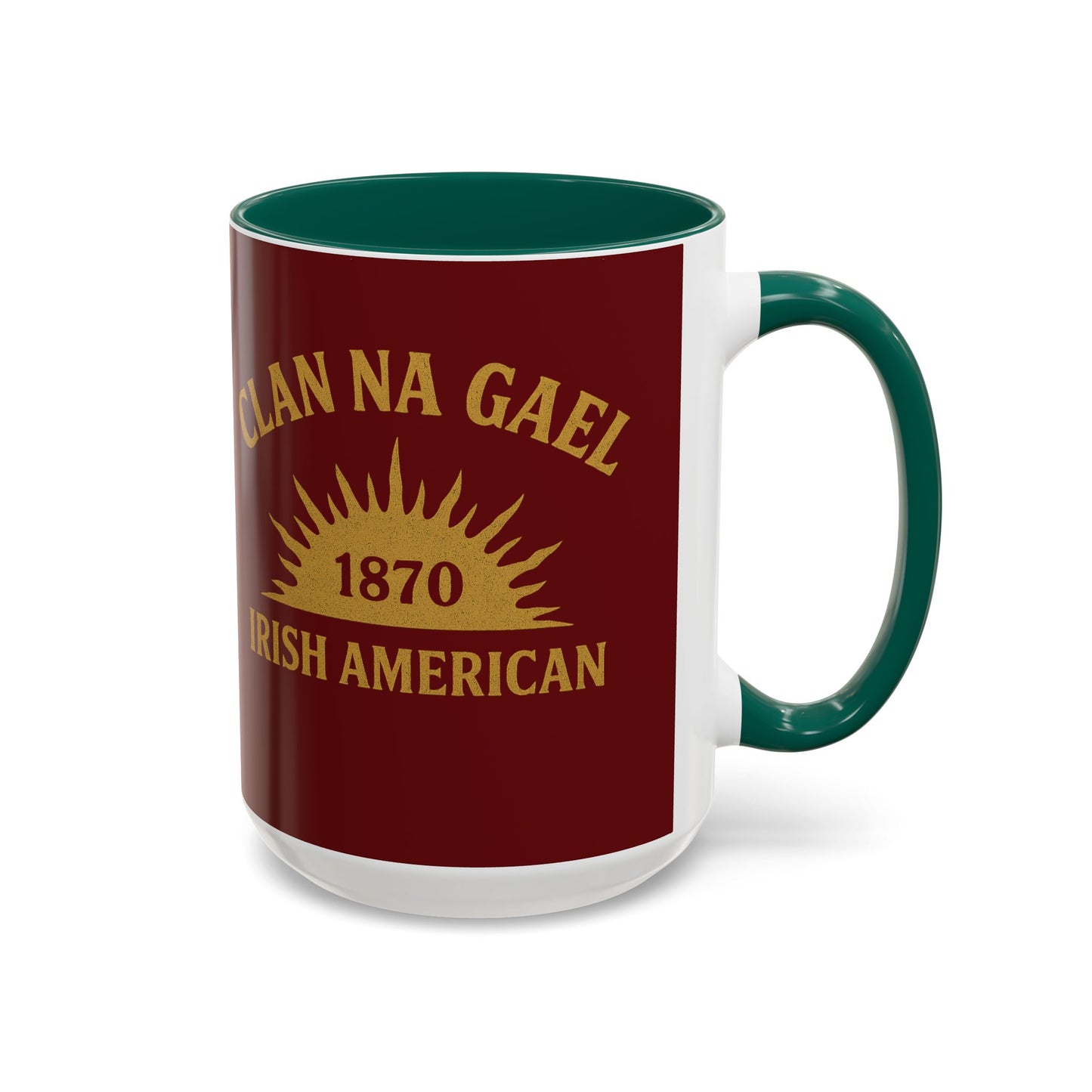 "Clan na Gael - Irish American", Colorful Mugs (11oz, 15oz) (Palladius Red)