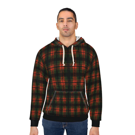 "Kilmor Brieve Tartan", Unisex Wearable Art Pullover Hoodie