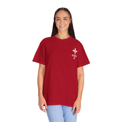"Steadfast Cross in White", Unisex T-shirt